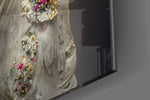 Abandoned Statue panel catching window light to reveal its mythic poise