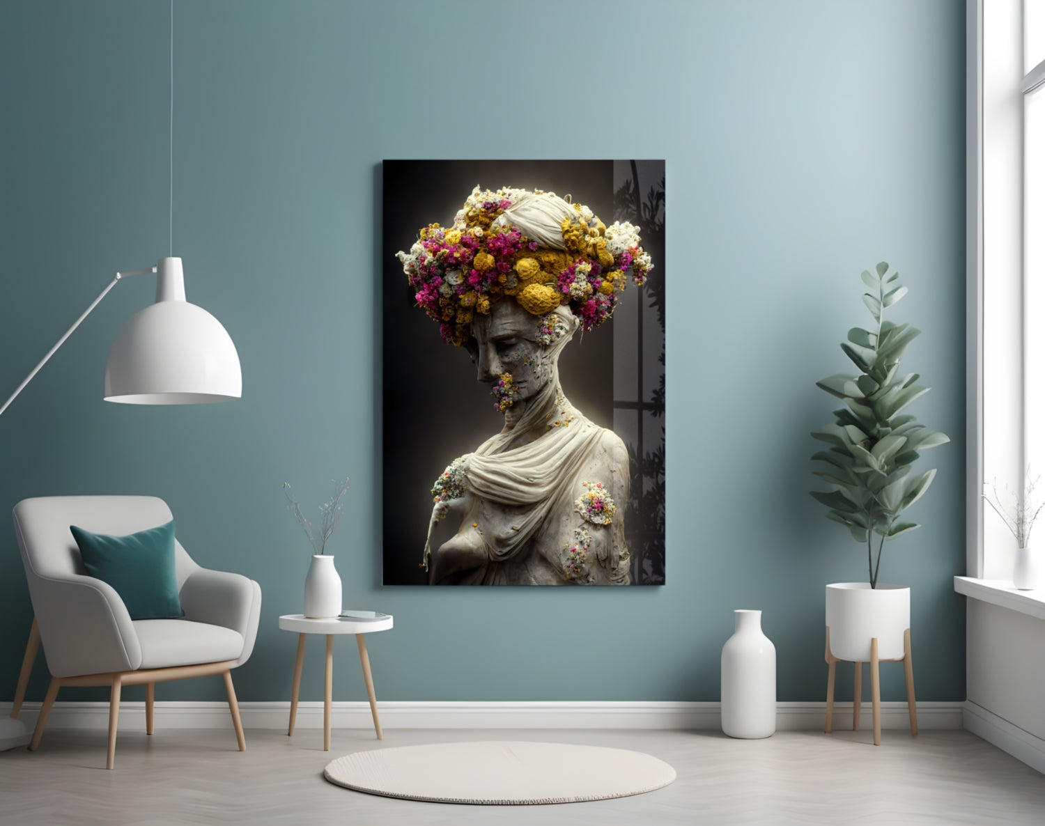 Abandoned Statue Glass Art  || Designer Collection.