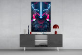 Thunder Fighter Glass Wall Art  || Designer Collection.