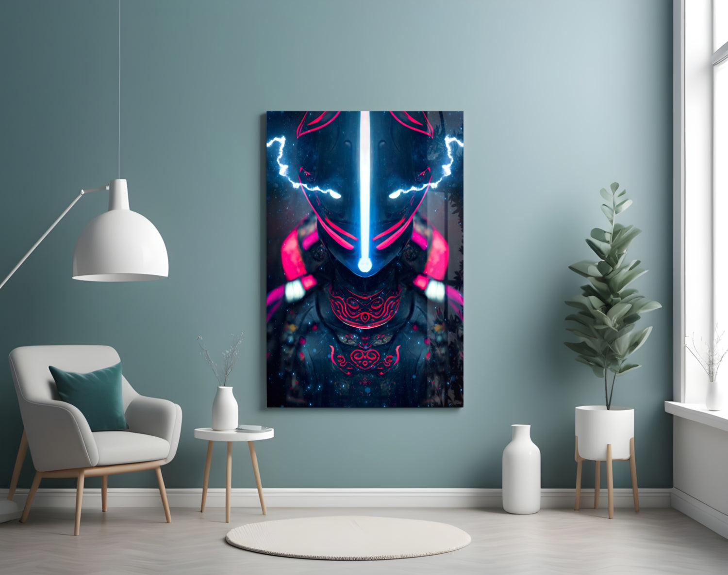 Thunder Fighter Glass Wall Art  || Designer Collection.