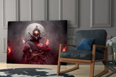 Fire Fighter artwork anchoring a wall with moody dramatic palette