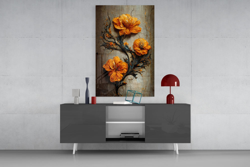 Timeless Flowers Glass Art  || Designer Collection.