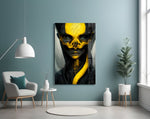 Aboriginal panel adding editorial drama to a man cave