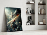 Small Bang artwork anchoring a wall with moody fantasy palette