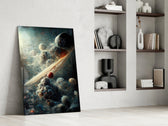 Small Bang artwork anchoring a wall with moody fantasy palette