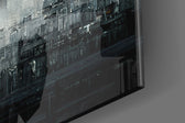 Old City Silhouette panel catching window light to reveal its haunting calm