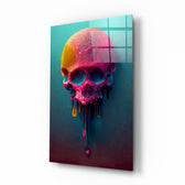 Pop-surreal panel bringing electric playfulness to a contemporary teen lounge