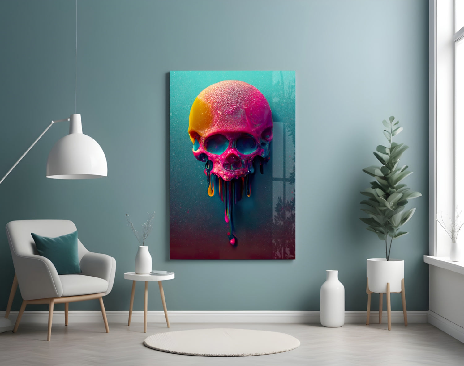 Melt of the Skull Glass Art  || Designer Collection.