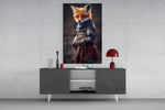 The Fox panel catching directional light to reveal its mythic poise