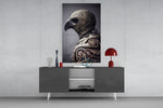 The Bird panel catching directional light to reveal its mythic poise