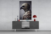 The Bird panel catching directional light to reveal its mythic poise