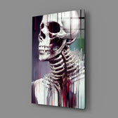 Surreal-glitch panel bringing existential edge to a contemporary study
