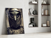 The Beak glass print enhancing an office with cinematic mood