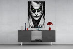 Joker panel catching screen glow to reveal its menacing stillness