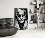 Joker panel adding editorial drama to a gaming room