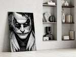 Joker glass print enhancing a teen lounge with cinematic edge