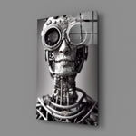 Steampunk-noir panel bringing industrial gravity to a contemporary man cave