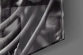 Endless Search artwork anchoring a wall with bold monochrome palette