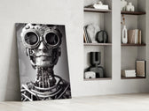 Endless Search glass print enhancing a gaming room with cinematic mood