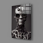 Industrial-noir panel bringing haunted stillness to a contemporary man cave