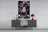 Medusa panel catching window light to reveal its hypnotic stillness