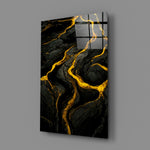 Geologic-abstract panel bringing sculptural drama to a contemporary living room