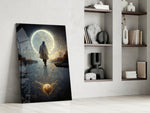 Tranquility glass print enhancing an office with cinematic mood