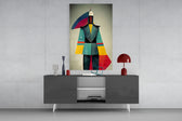 Colored Man panel catching window light to reveal its modernist clarity