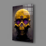 Gothic-relic panel bringing mystic gravity to a contemporary hallway