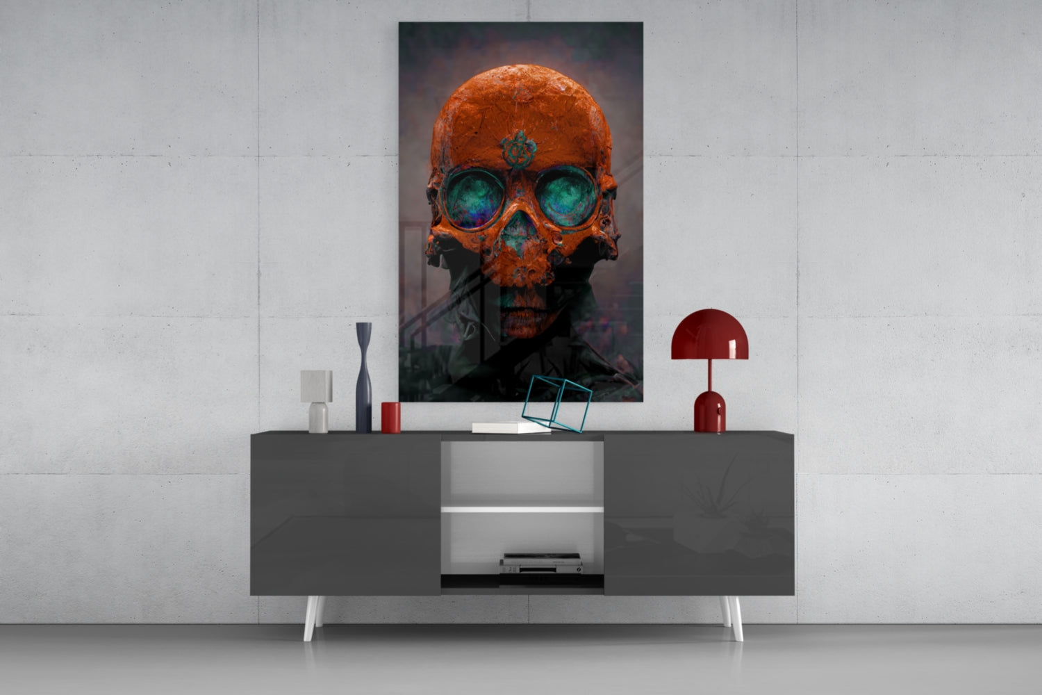 Skull Glass Art  || Designer Collection.