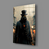 Steampunk-noir panel bringing haunted gravity to a contemporary man cave