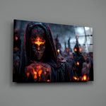 Dark-cult panel bringing smoldering gravity to a contemporary office