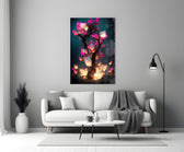 Fire Blooms Glass Art  || Designer Collection.