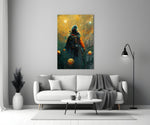 To the Freedom close-up showing cloaked pilgrim adrift among ochre planets