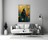 To the Freedom close-up showing cloaked pilgrim adrift among ochre planets