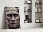 Decayed glass print enhancing a gaming room with cinematic mood