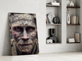 Decayed glass print enhancing a gaming room with cinematic mood