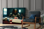 Gambler glass print enhancing an office with cinematic edge