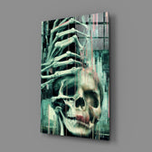 Glitch-relic panel bringing electric dread to a contemporary man cave