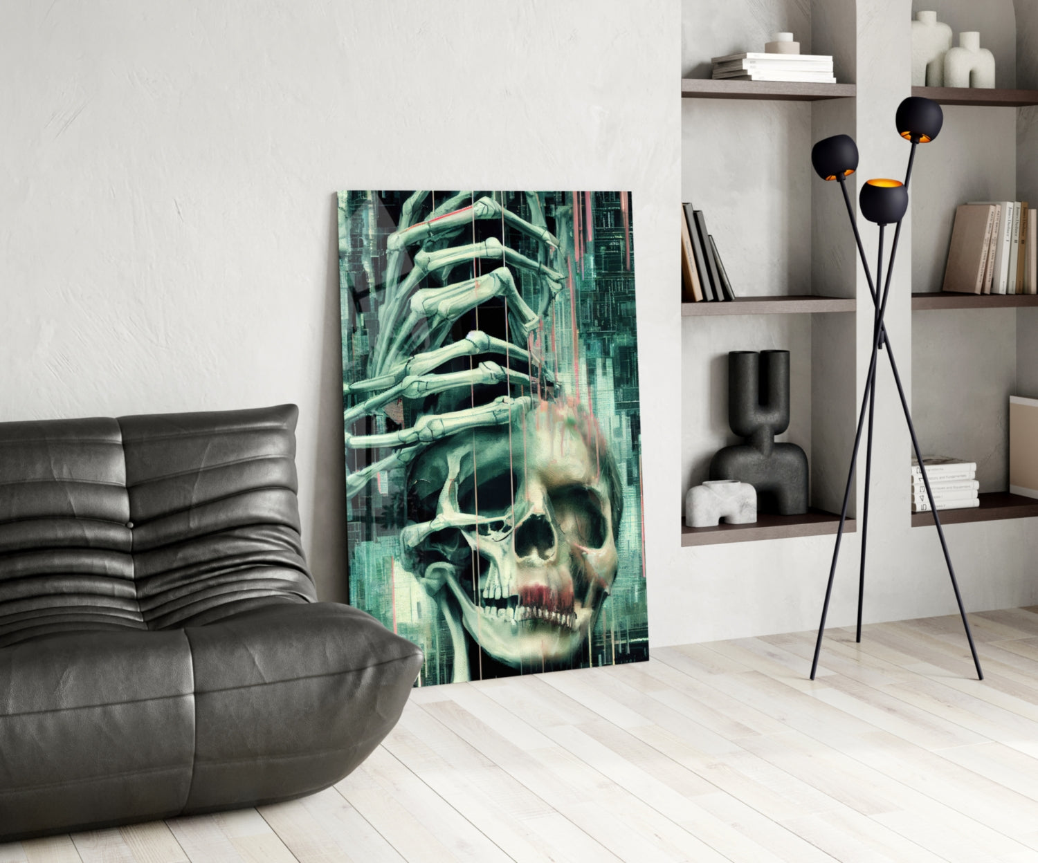 Fall of Skeletons Glass Art  || Designers Collection.