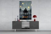Star Rain panel catching window light to reveal its meditative gravity