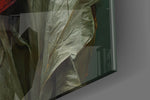 Headless Monk artwork anchoring a wall with warm dramatic palette