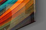 The Flow artwork anchoring a wall with bold modern palette