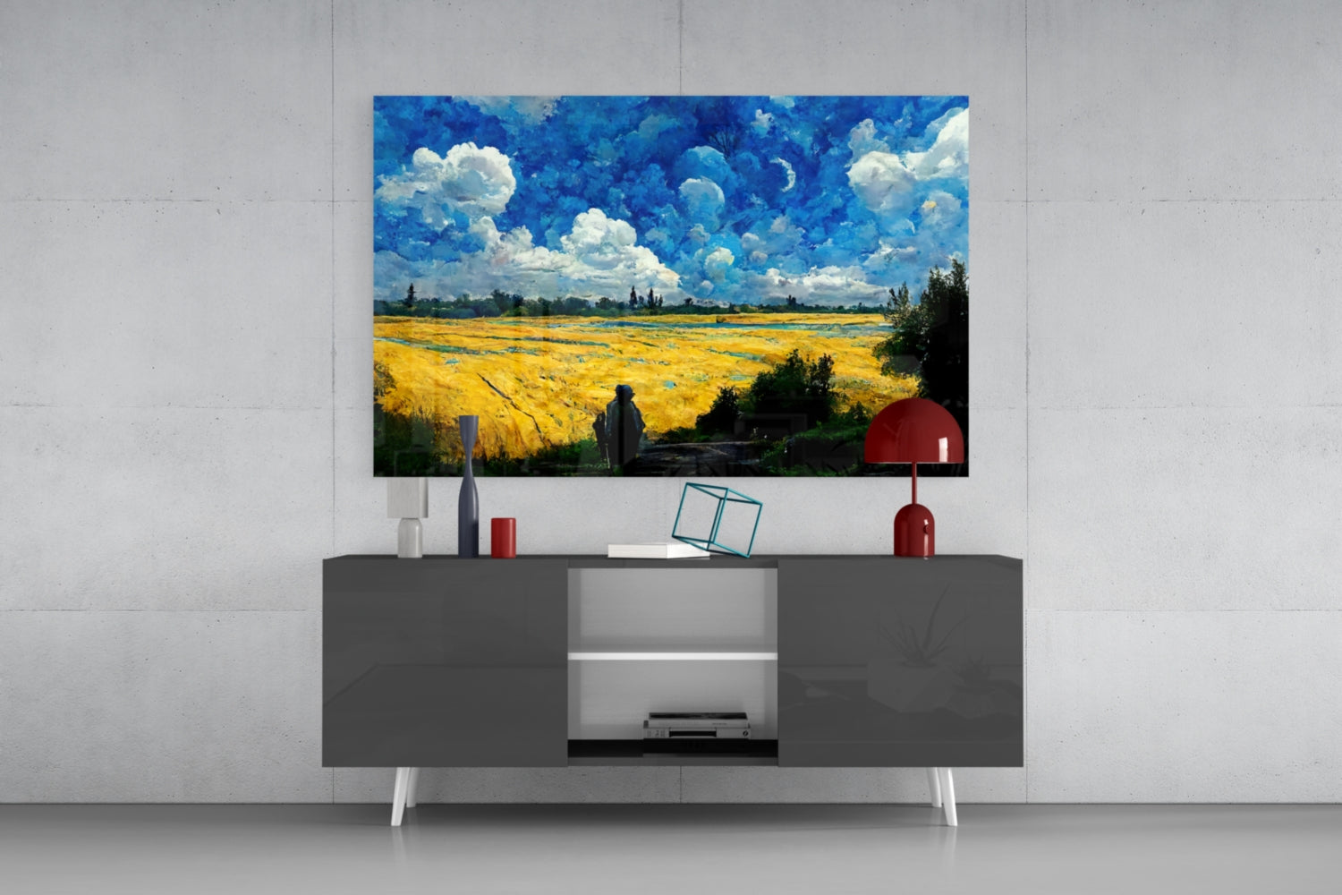 Cloudy Day Glass Glass Art  || Designer Collection.