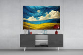Dancing Sky panel catching window light to reveal its luminous wonder