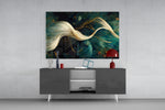 Flow of Roots panel catching window light to reveal its sumptuous calm