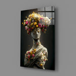 Baroque-floral panel bringing melancholic grace to a contemporary living room