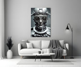 "Humachine" Glass Wall Art  || Designer Collection.