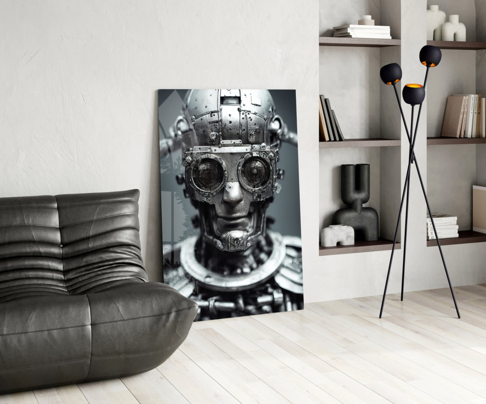 "Humachine" Glass Wall Art  || Designer Collection.