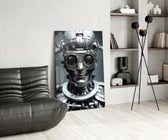 "Humachine" Glass Wall Art  || Designer Collection.